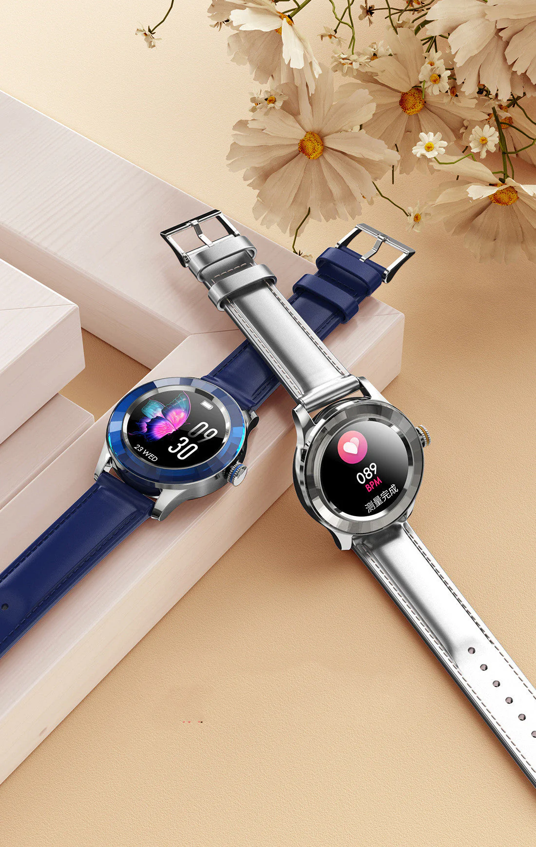 S09 Smart Watch Female Round Touch Screen Ip67 Waterproof Call Reminder Smart Watch - Image 5