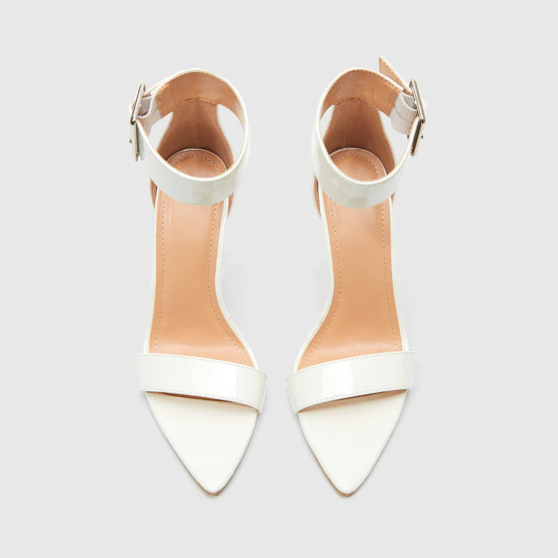 Pointy Toe Ankle Strap Heeled Sandals - Image 15