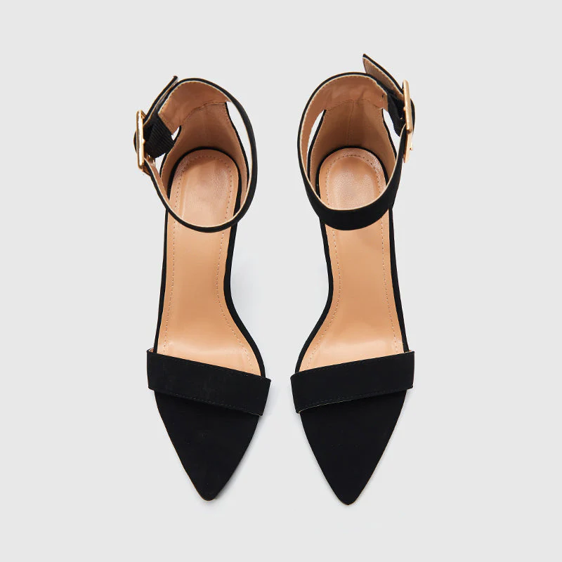 Pointy Toe Ankle Strap Heeled Sandals - Image 5