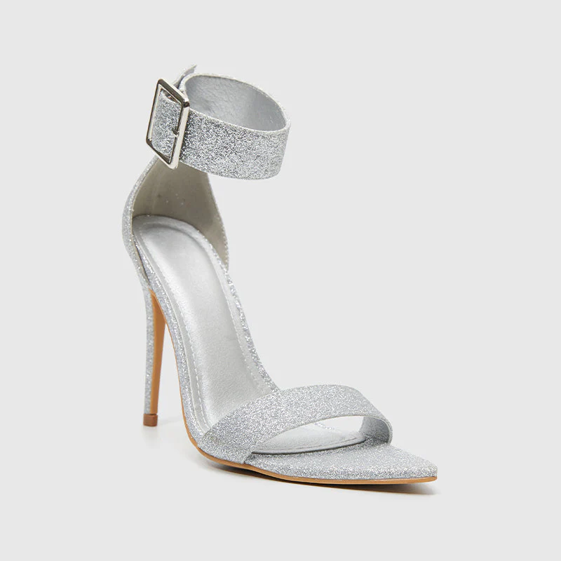 Pointy Toe Ankle Strap Heeled Sandals - Image 6