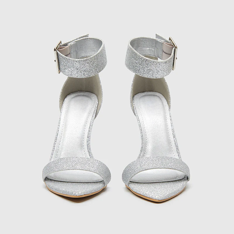 Pointy Toe Ankle Strap Heeled Sandals - Image 8