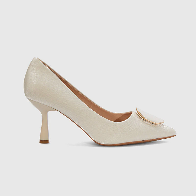 Pointy Toe Pumps Apricot - Image 2