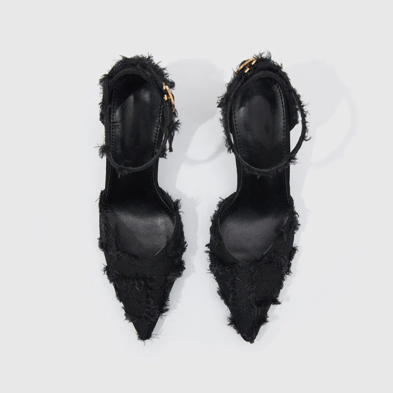 Pointed Pumps High Heels Black - Image 5