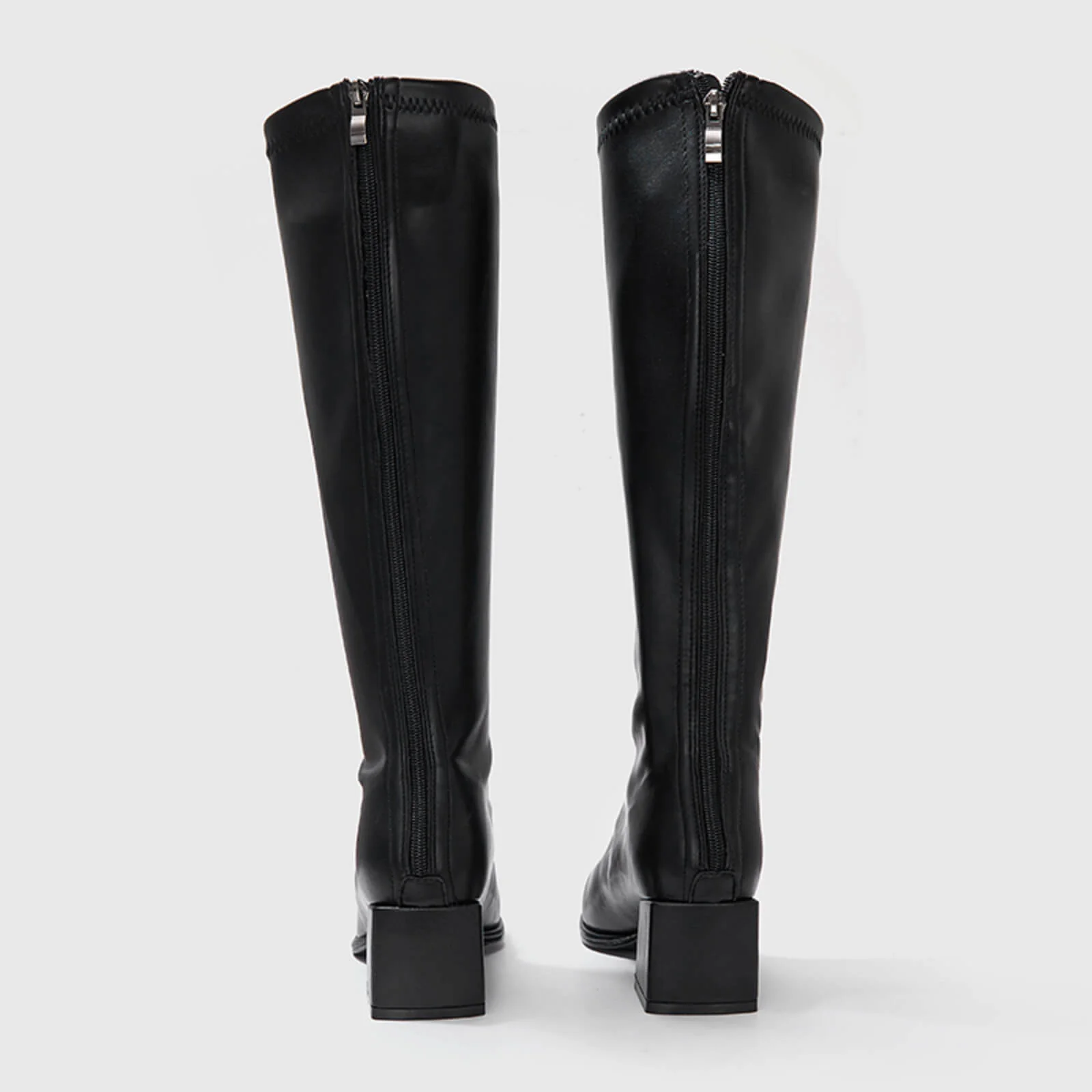 Block Heel Tall Riding Boots - Image 10