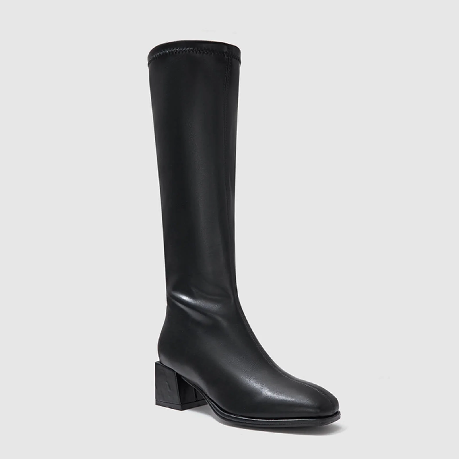 Block Heel Tall Riding Boots - Image 6