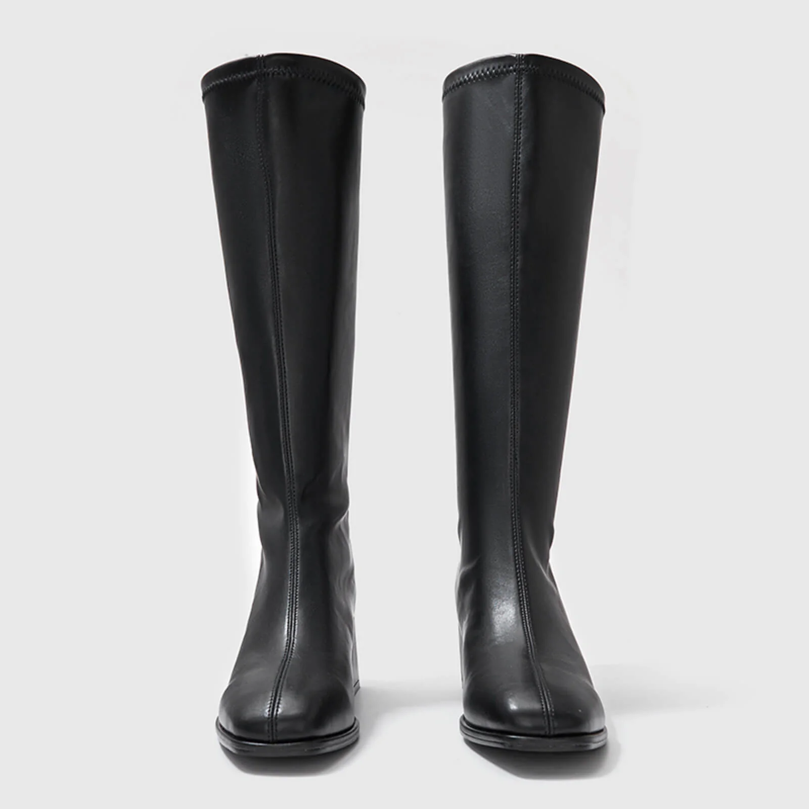 Block Heel Tall Riding Boots - Image 8