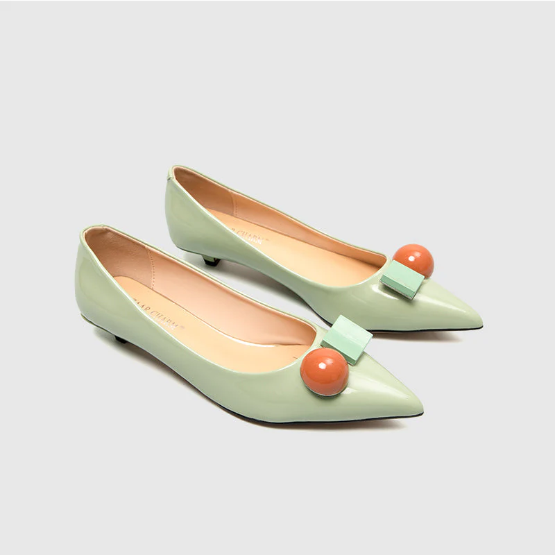 Pointy Toe Flats Green - Image 4