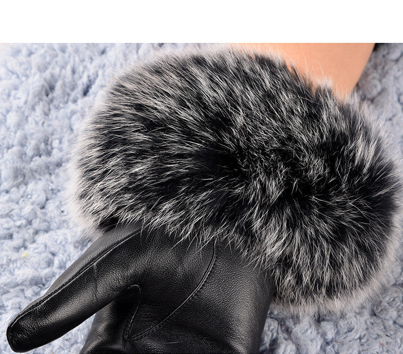 Sheepskin Fleece-lined Warm Gloves - Image 8