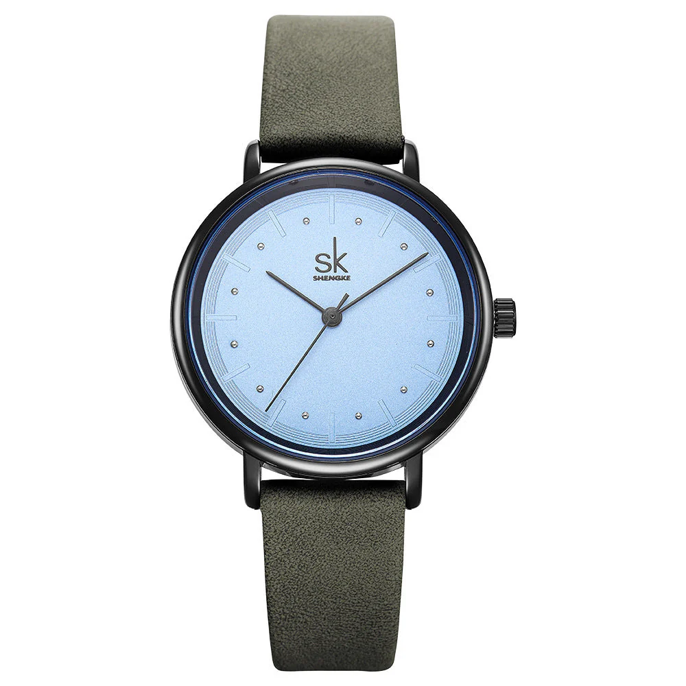 Shengke SK Quartz Water Fiber Belt Round Watch - Image 2