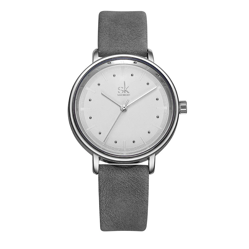 Shengke SK Quartz Water Fiber Belt Round Watch - Image 3
