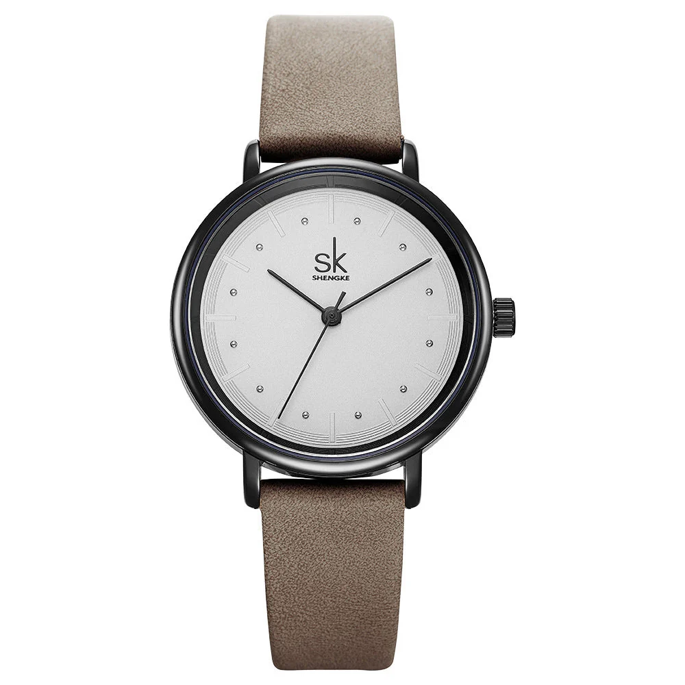 Shengke SK Quartz Water Fiber Belt Round Watch - Image 4