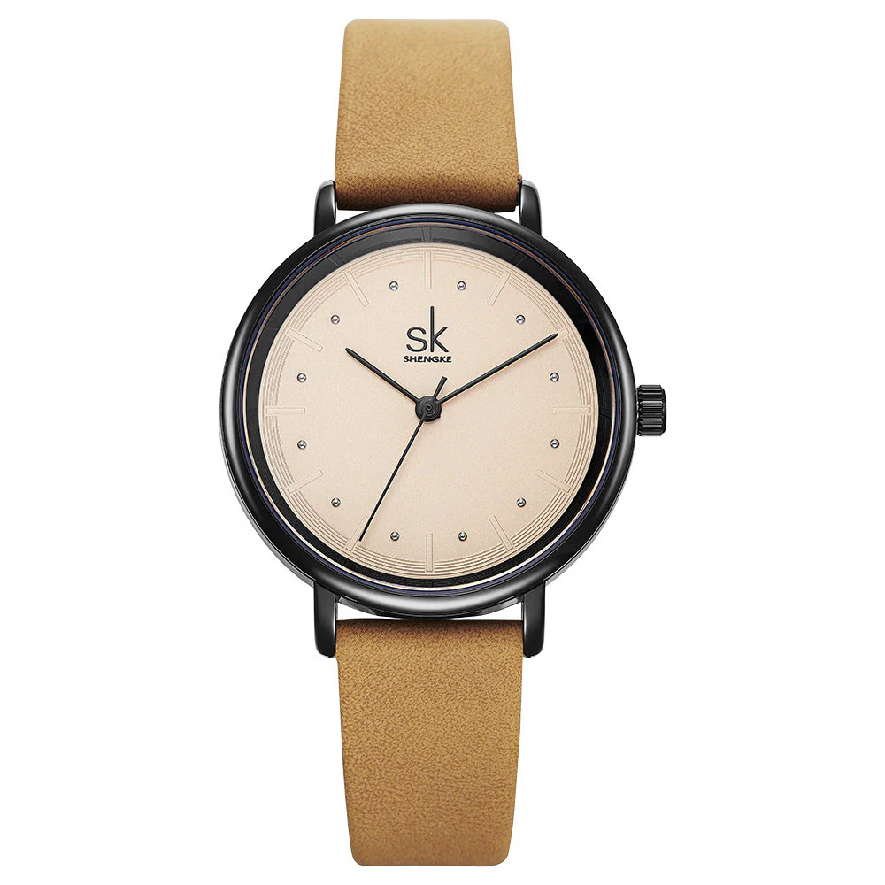 Shengke SK Quartz Water Fiber Belt Round Watch - Image 5