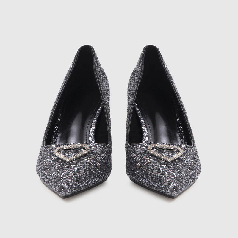 Pointy Toe Pumps Black - Image 3