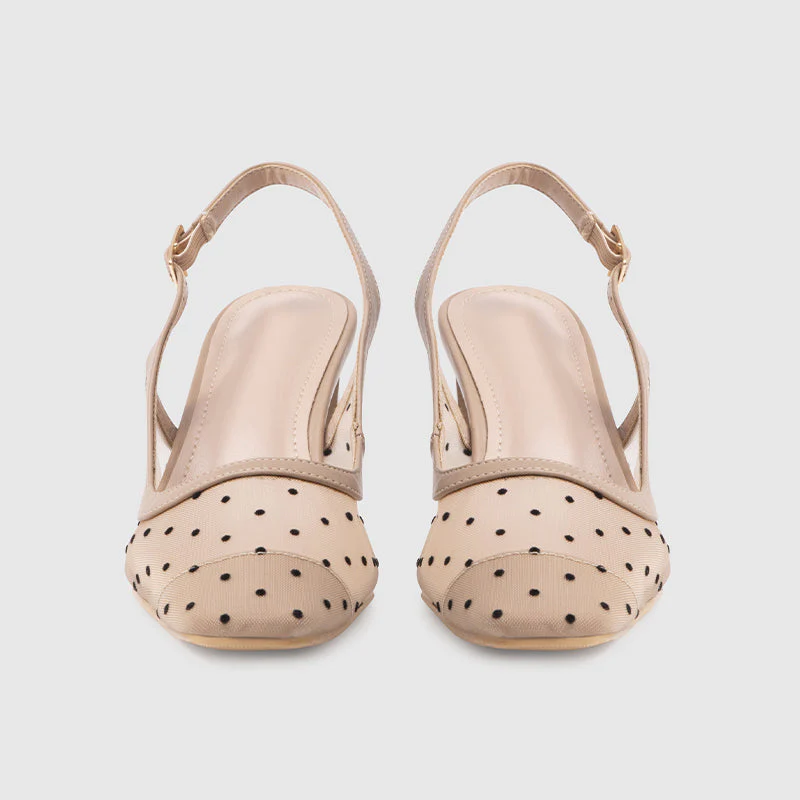 Square Toe Ankle Strap Chunky Heels Pumps - Image 3