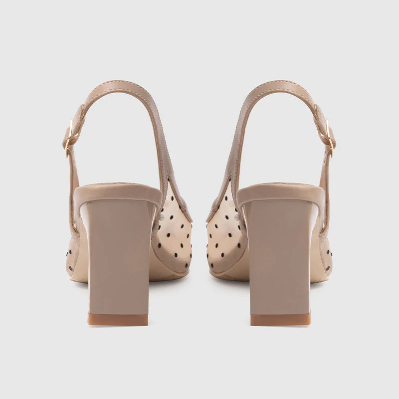 Square Toe Ankle Strap Chunky Heels Pumps - Image 4