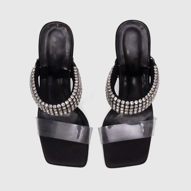 Square Toe Outdoor Sandals Black - Image 5