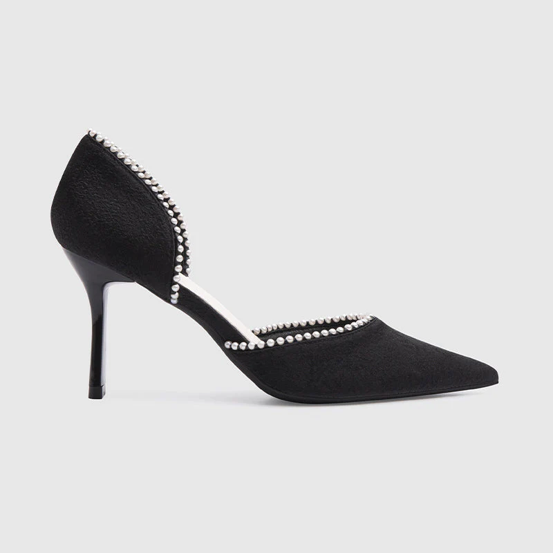 Stiletto Pointy Toe High Heels Pumps Black - Image 2