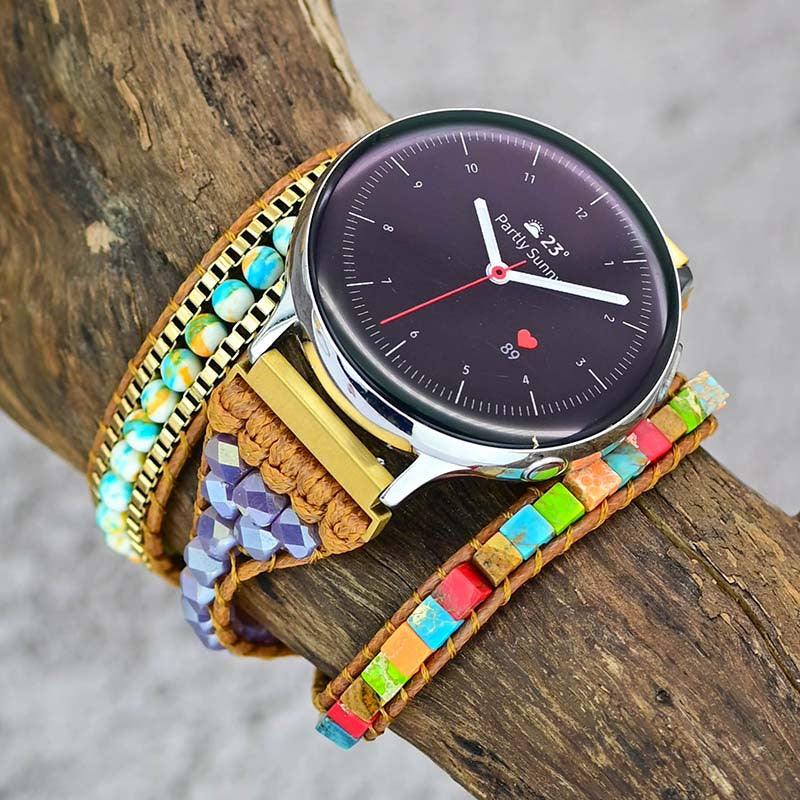 Shoushan Stone Bead Watch With Bracelet - Image 3