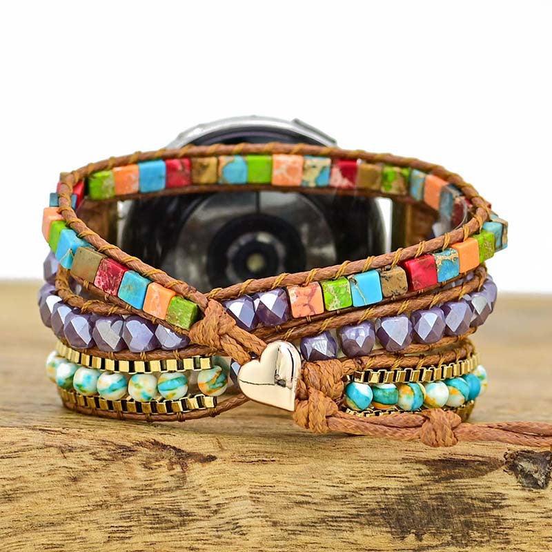 Shoushan Stone Bead Watch With Bracelet - Image 4