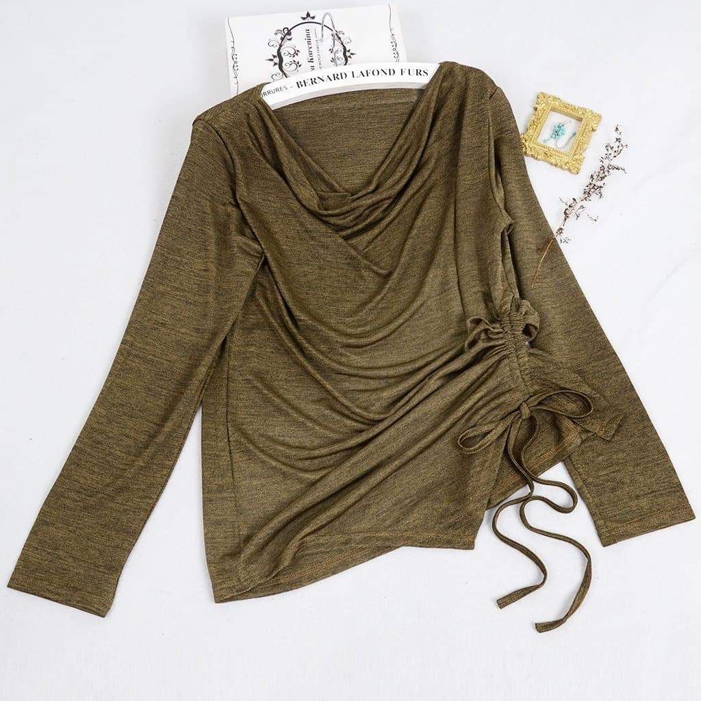 Side Gathered Cinched Top