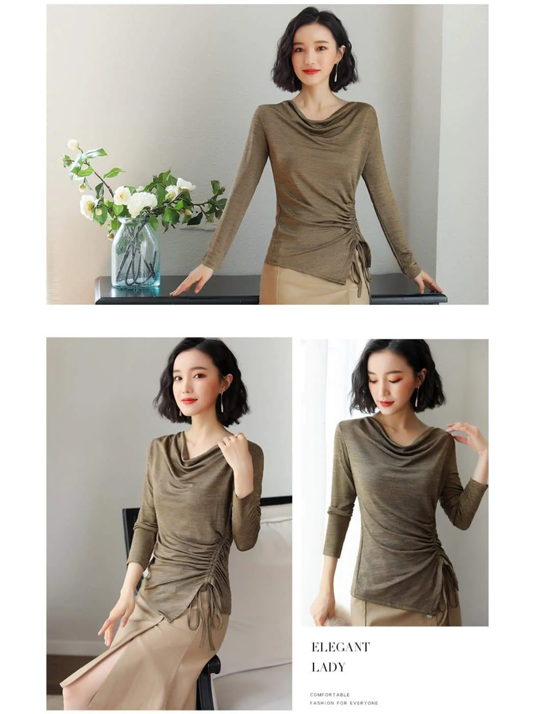 Side Gathered Cinched Top - Image 12