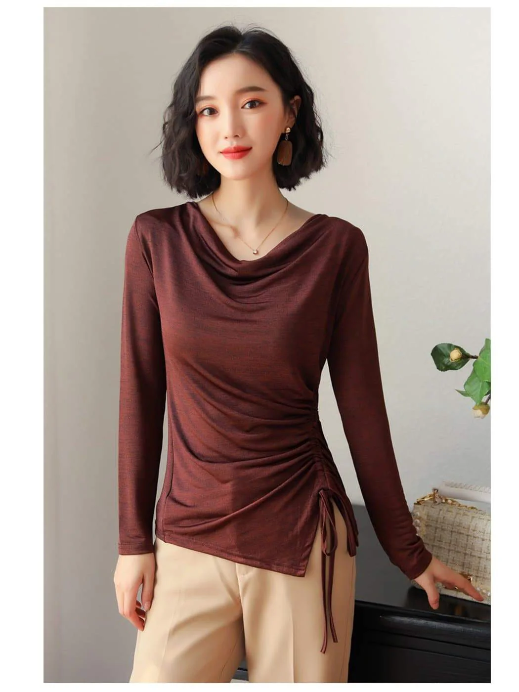 Side Gathered Cinched Top - Image 2