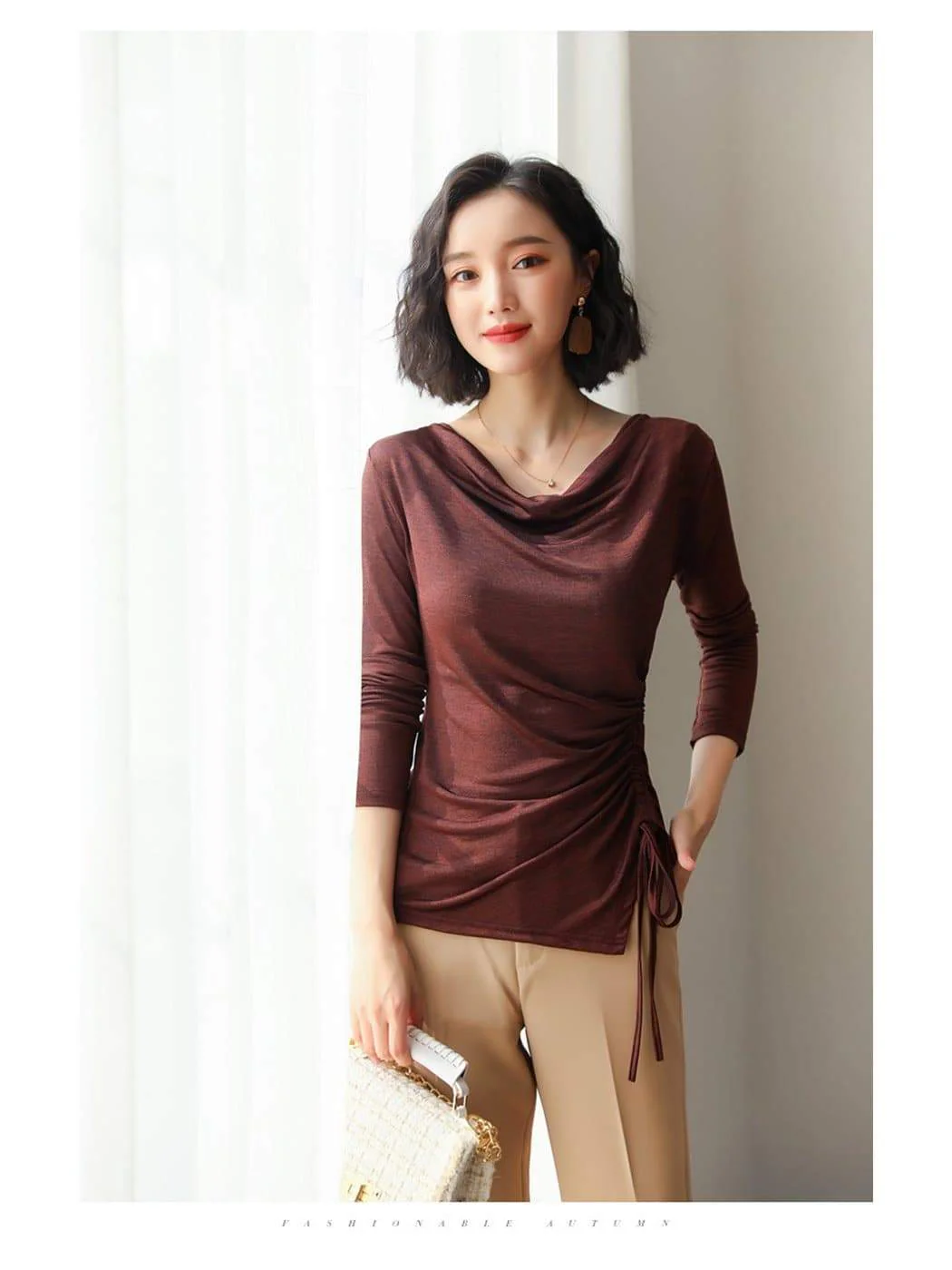 Side Gathered Cinched Top - Image 3