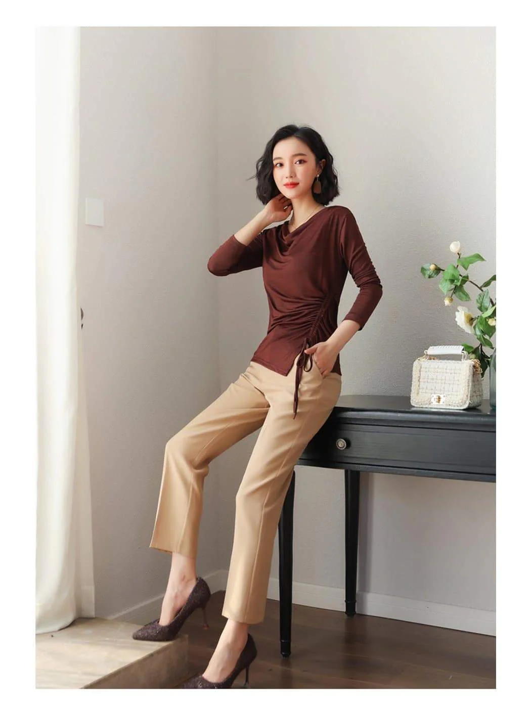 Side Gathered Cinched Top - Image 6