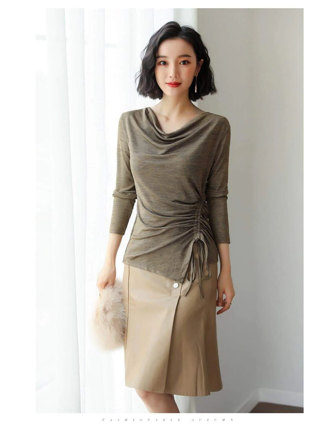 Side Gathered Cinched Top - Image 8