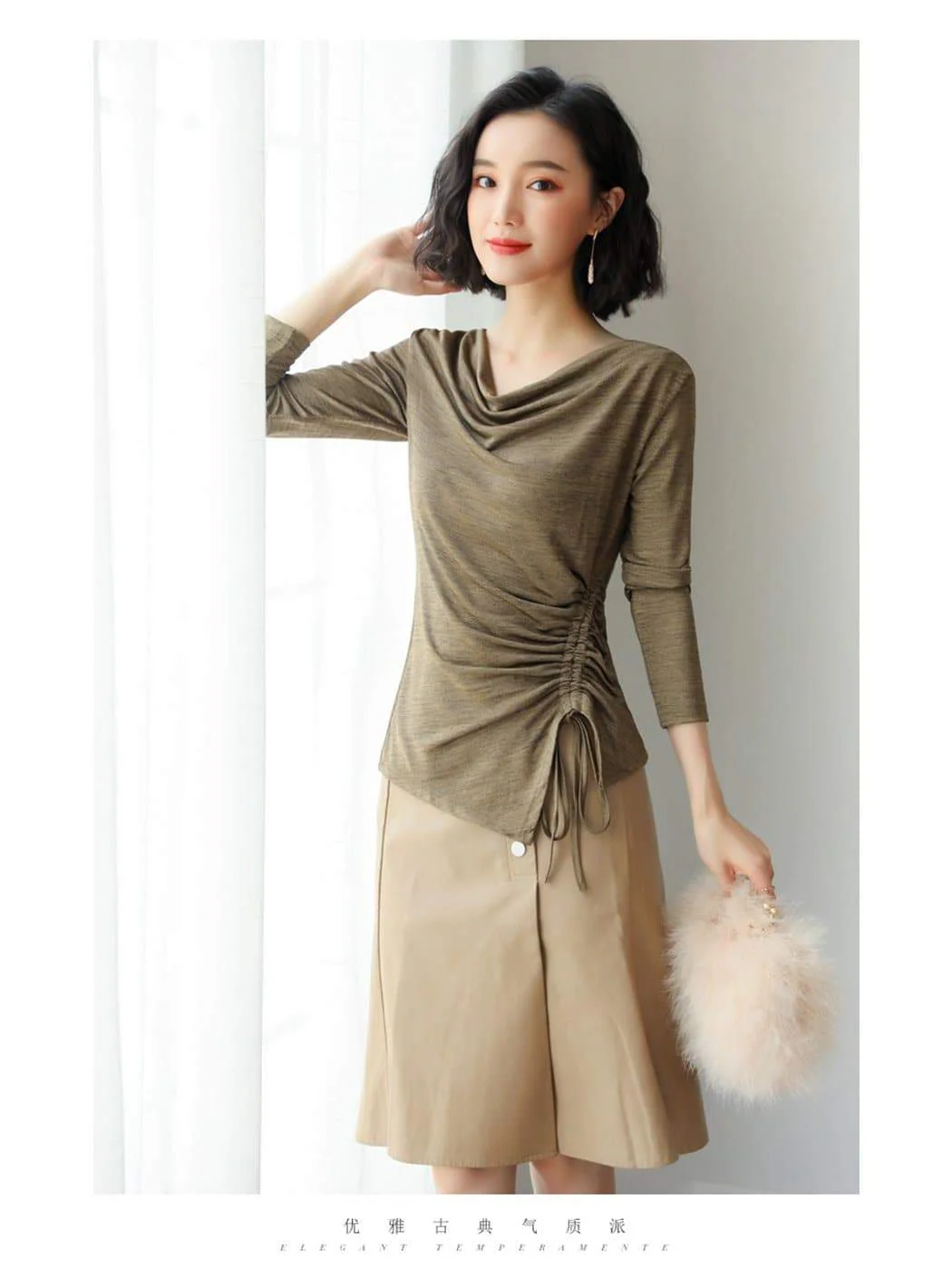 Side Gathered Cinched Top - Image 9