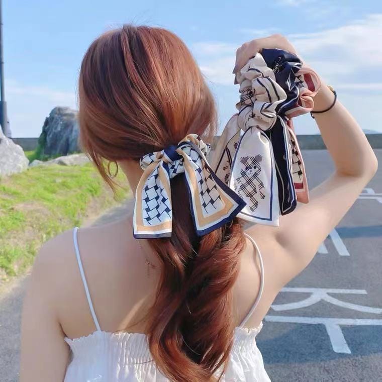Silky Long Ribbon Scrunchy Variety - Image 8