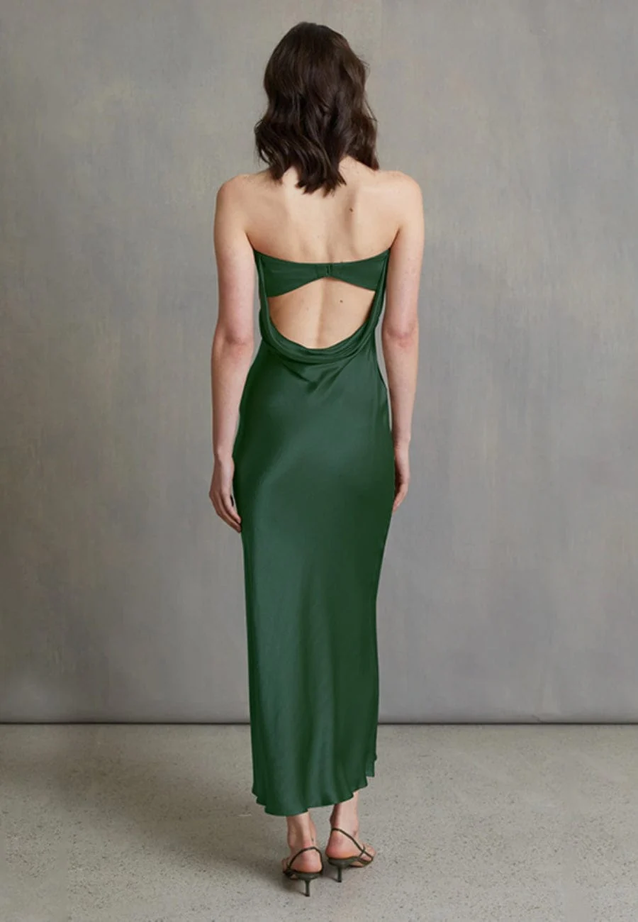 Silky Strapless Maxi Dress - Image 2