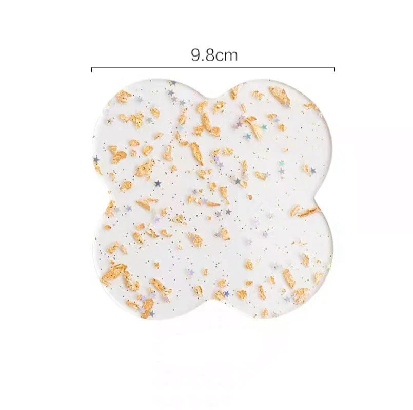Silver & Gold Flaked Coasters - Image 8