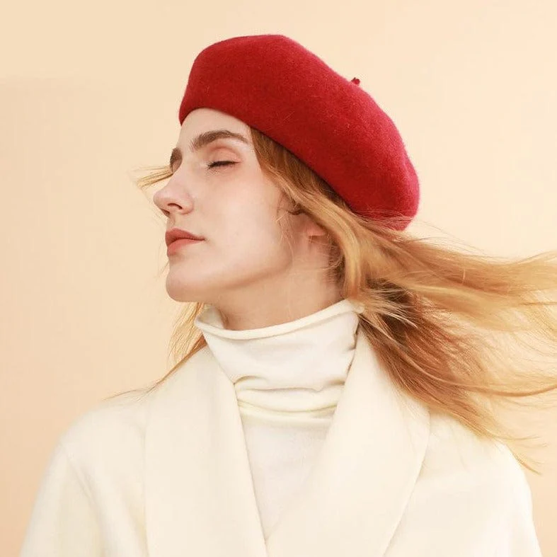 Simple Solid Beret - Image 2