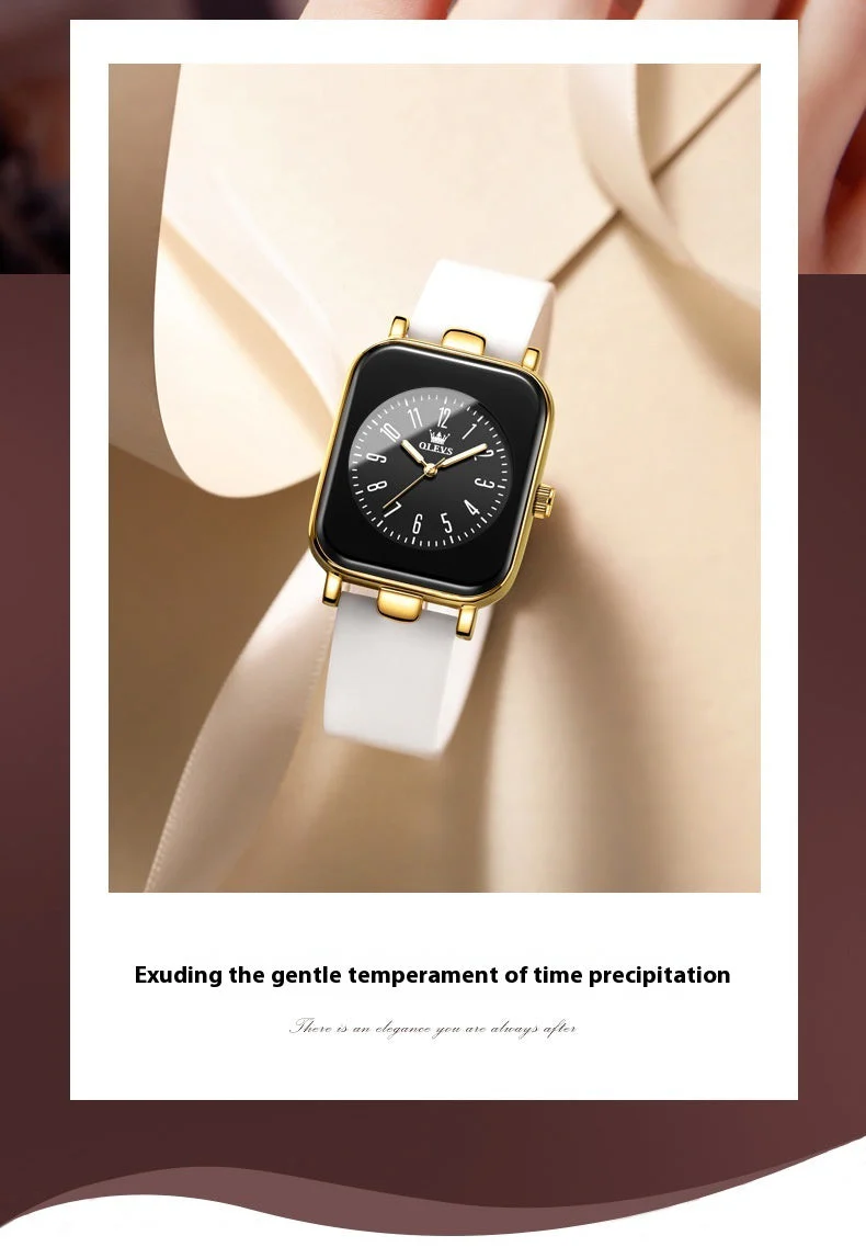 Simple Silicone Band Quartz Watch For Women - Image 10