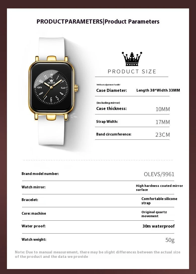 Simple Silicone Band Quartz Watch For Women - Image 6