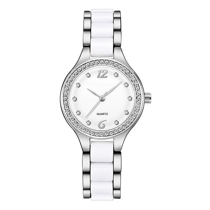 Simple Waterproof Ceramic Watch With Diamonds - Image 5