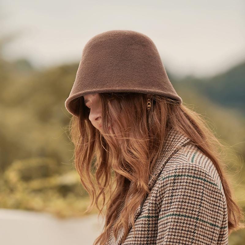 Simple Wool Cloche Hat - Image 5