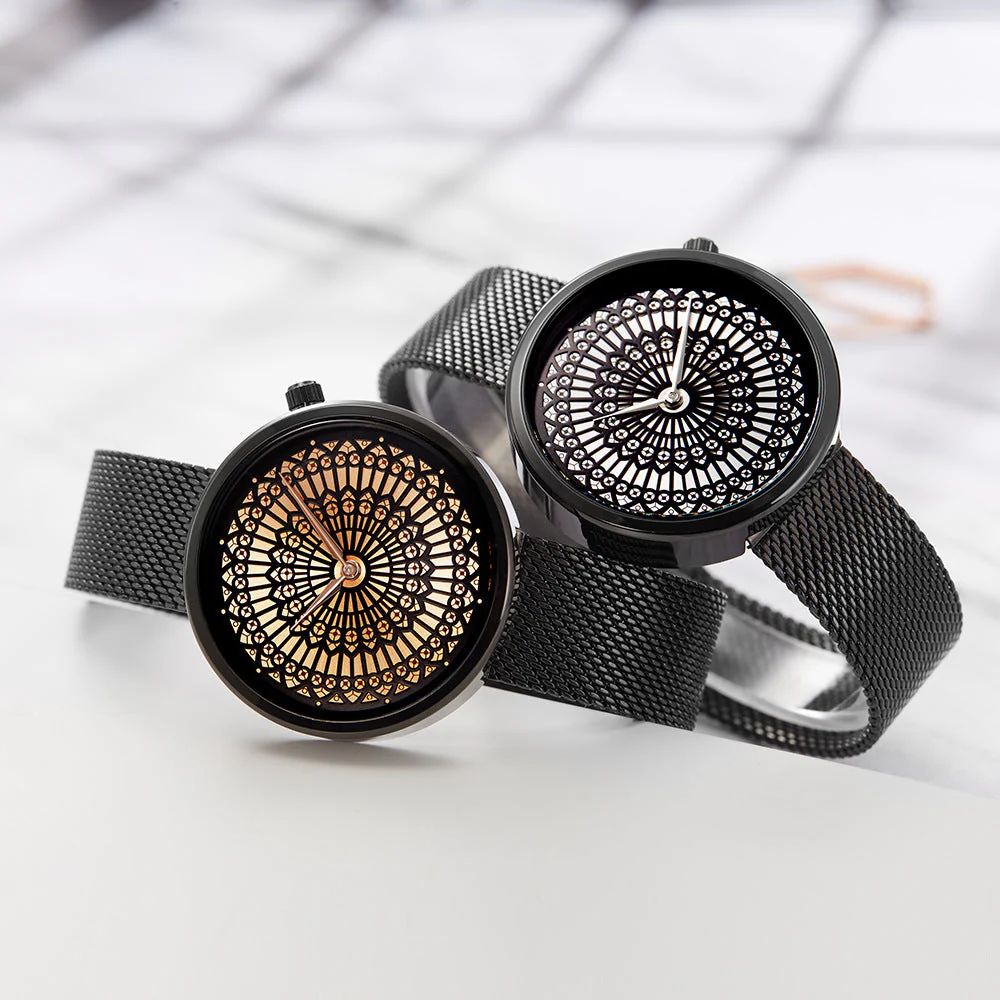 Sk Shengke watch creative dial steel mesh belt waterproof quartz watch foreign trade source k0114 - Image 4