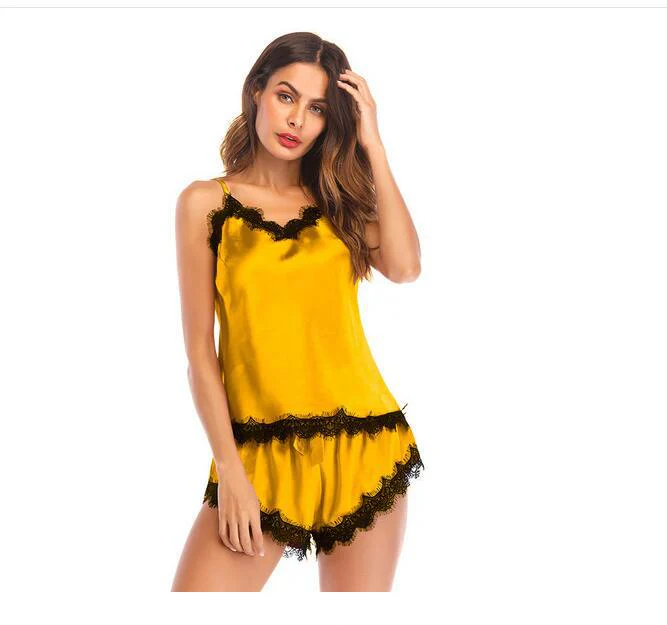Sleepwear Lingerie V-Neck Nightgown Pijama Multi Colors - Image 5