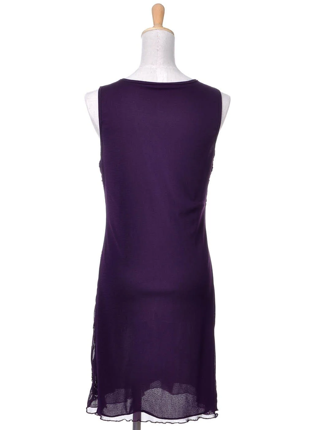 Sleeveless Floral Embroidery Beaded Sequin Dress - Image 10