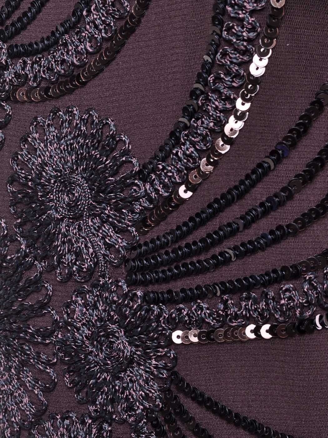 Sleeveless Floral Embroidery Beaded Sequin Dress - Image 14