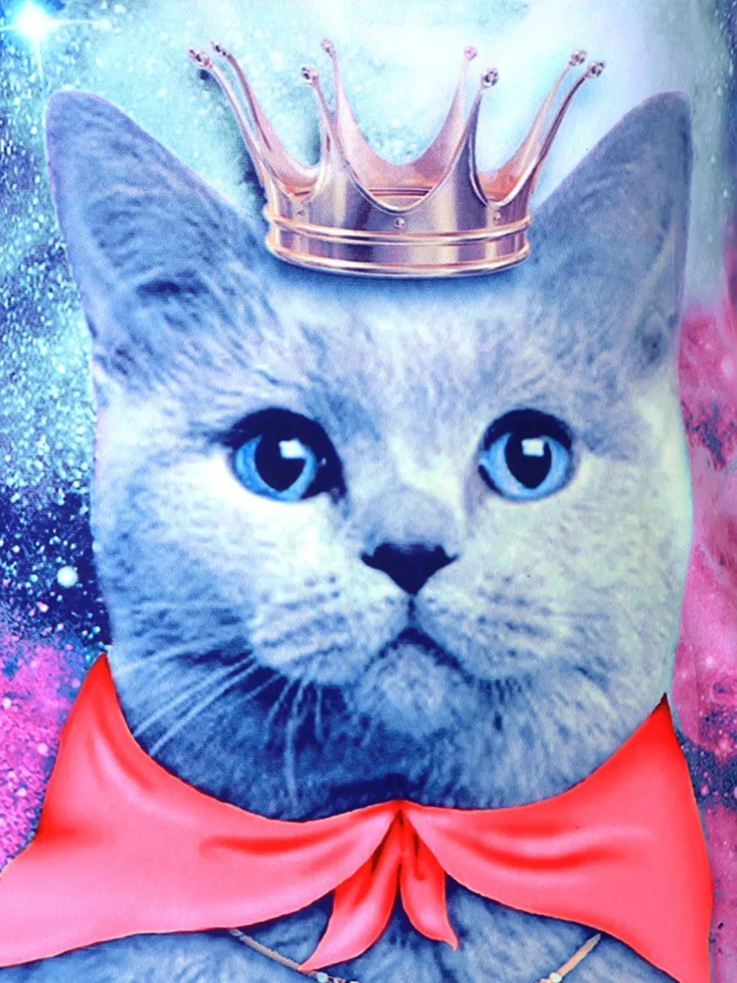 Sleeveless Kitty Cat Graphic Mini Shirt Dress - Image 4