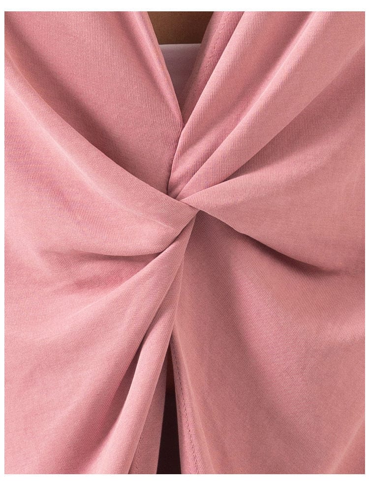 Sleeveless Open Back Split Twist Tank - Image 12