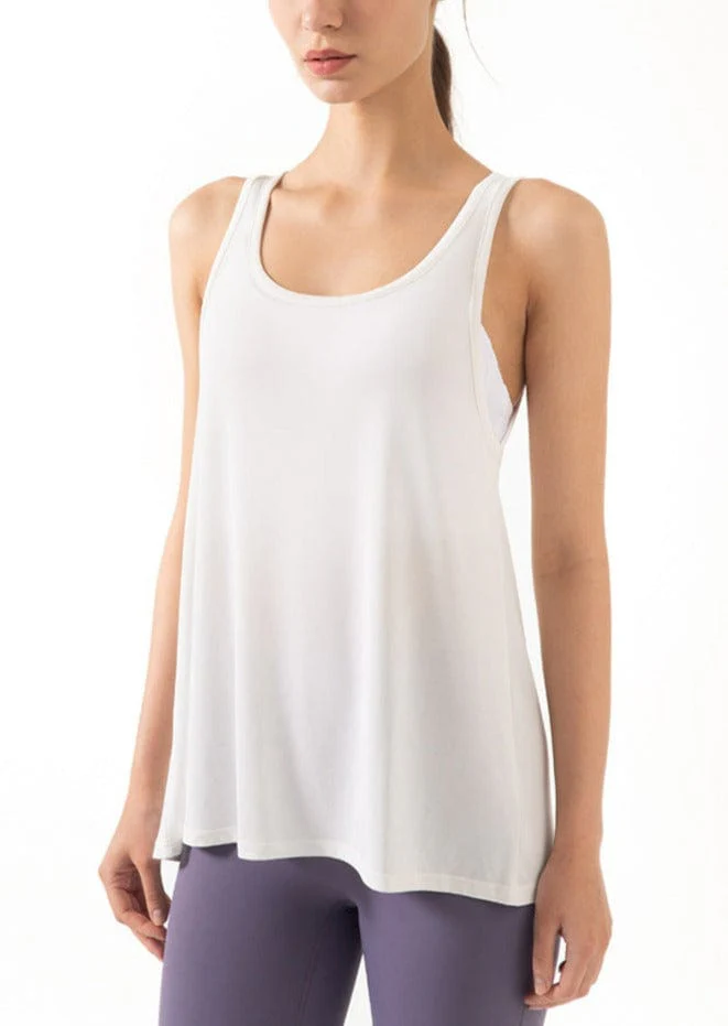 Sleeveless Open Back Split Twist Tank - Image 2