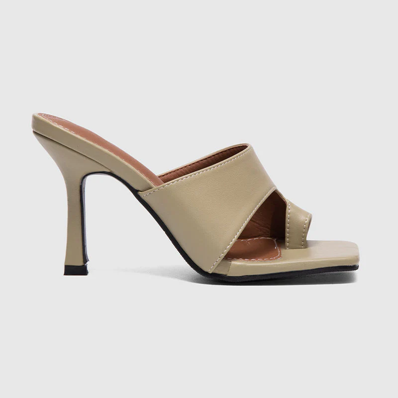 Square Toe Thin High Heeled Sandals - Image 7