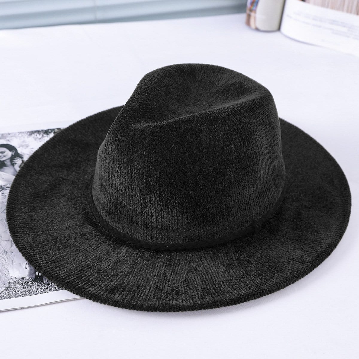 Slim Braided Trim Woven Hat - Image 5