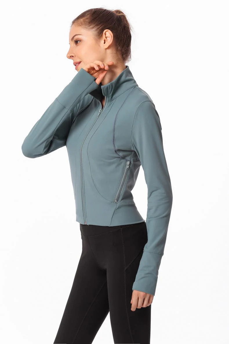 Slim Fit Collared Zipper Jacket - Image 11