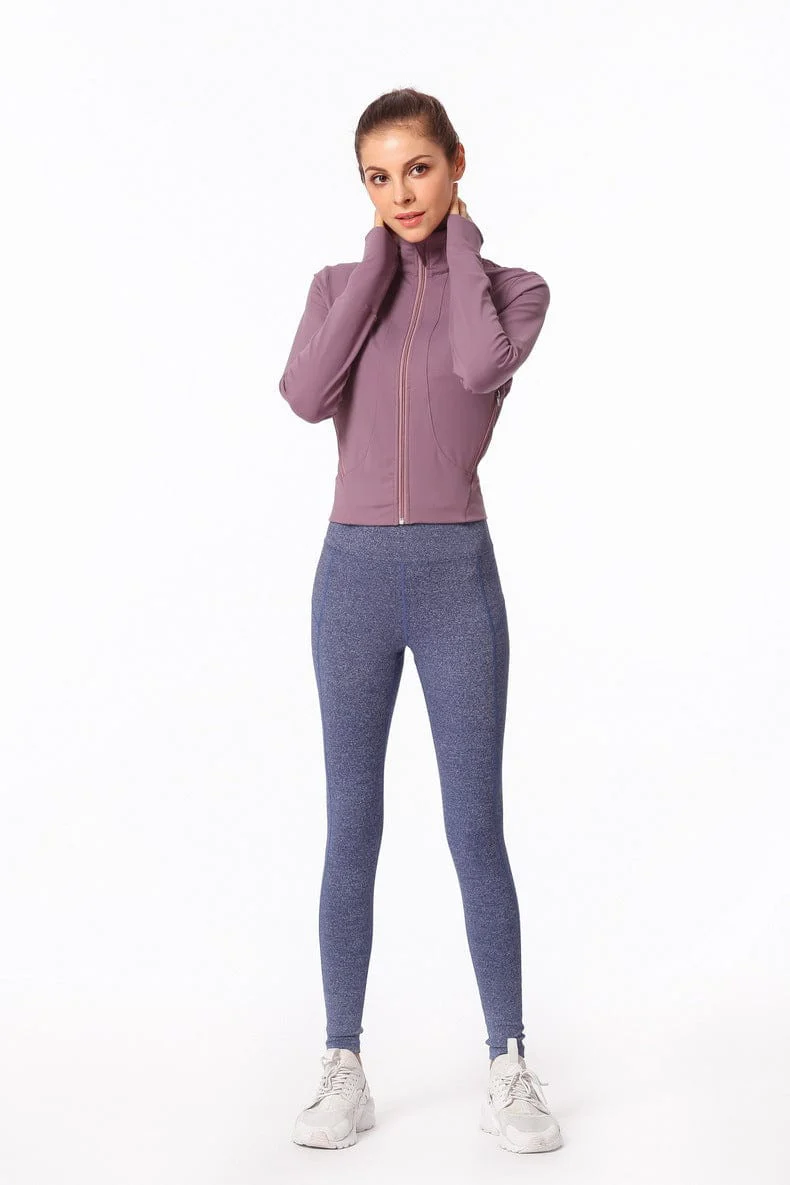 Slim Fit Collared Zipper Jacket - Image 2