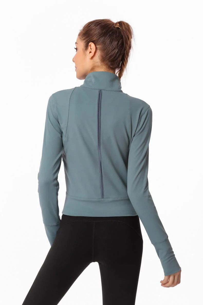 Slim Fit Collared Zipper Jacket - Image 8